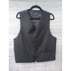 Statement Italy Vest Mens Black 42R Waistcoat
